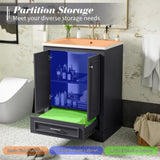 24'' Bathroom Vanity with Ceramic Sink Combo, Modern Freestanding Storage Cabinet with Silver N710P194893C