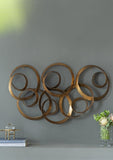 38.5x22x4.2" Seretha Gold Leaf Wall Dcor W2078P205307