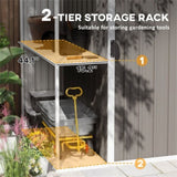 Steel Storage Shed Garden Tool house 7' x 4' White-AS 94194656