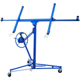 ZNTS Drywall Panel hoist Drywall Lift Rolling Panel Hoist Jack Lifter 16ft blue color W465141084