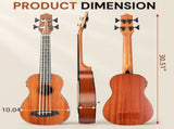 30-inch ukulele bass mahogany body with EQ, comes with cotton bag, capo, strap, picks*3, wrench tool 67959472