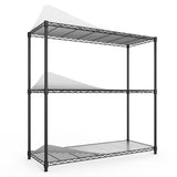 3 Tier Wire Shelving Unit, 1050 LBS NSF Height Adjustable Metal Garage Shelves, Heavy Duty W155091053