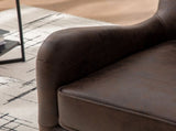 28"W PU High Back Accent Chair, Upholstered Armchair for Living Room, Retro Wingback Arm Chair W3188P397139