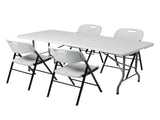 6FT Outdoor Courtyard Foldable Long Table 83891825