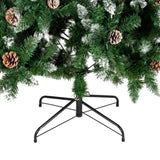 ZNTS Christmas Tree 7FT 1350 Branch Flocking Spray White Tree Plus Pine Cone 59813333