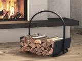 Portable Fireplace Log Holder, Black 29218413