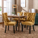 ZNTS Modern, High-end Tufted Solid Wood Contemporary Velvet Upholstered Dining Chair with Wood Legs 02045627