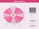 14-Slot Customizable Spinning Prize Wheel with Foldable Stand, Rewritable Tabletop Fortune Wheel 93206740