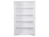 Double Door Five-tier Storage Cabinet White 84785421