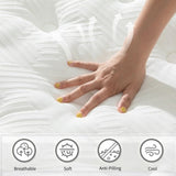 QUEEN Size 12 Inch Hybrid Mattress Individual Pocket Spring 7-Zoned Memory Foam Knitted Cover W3017P306878