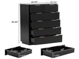 Black P2 Particle Board and Density Board 7241117cm Wavy Pattern Drawer Front Five-Level Six-Drawer 76922842