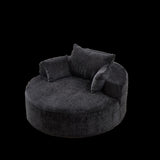 55''L Chenille Sponge single sofa,No Assembly Required,Fluffy Modern Sleeper Chair for Living room, W834P221028