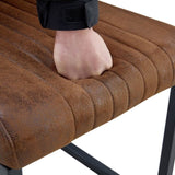 4 Ergonomic Brown Technology Fabric Dining Chairs, Perfectly Blending Comfort And Simplicity. A Box W1151P266890