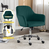 ZNTS Accent chair Modern home office leisure chair with adjustable velvet height and adjustable casters W1521P189968