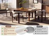 Solid Wood Dining Chairs Set of 4, Luxurious Chenille Upholstered Kitchen Chairs, Farmhouse Dining W6013P566315