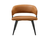 Modern Kitchen Dining Chair Set , brown faux leather soft cushion, curved wrap-around W5815P583490