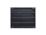 Shoe Box with RGB LED Light, Wooden Stackable Storage Box with Glass Door, Storage Bin W331P242617
