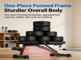 Foldable Adjustable Dumbbell Bench with 2 Resistance Bands - Multi-Purpose Home Gym Equipment for 91533830