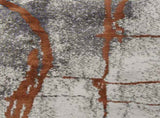 Quarry 5x6.5' Abstract Area Rug, Gray & Orange Polypropylene B2719P245965