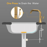 Bathroom Faucet 3 Hole - Sink Faucet 2-Handle 3-Hole, Brushed Gold Widespread 8 Inch 30692445