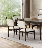Modern Dark Walnut 2pc Side Chairs Upholstered Seat Polyester Rubber wood Dining Room Furniture B2741P320862
