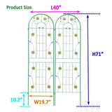 2 Pack Metal Garden Trellis 71" x 19.7" Rustproof Trellis for Climbing Plants Outdoor Flower Support 32623038