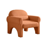 modern boucle accent chair with lumbar pillow for living room W848141060