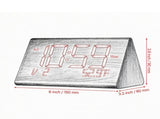 Digital Alarm Clock, Wooden Desk Clock with Dual Alarm, USB Port, Office, Black 55754332