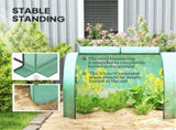 Portable Tunnelhouse, 13' L x 3' W x 2.5' H, 4 Zippered Doors, Water/UV Resistant PE Cover, 53375401