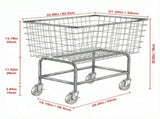 35''x15.7''x22'' Commercial Wire Laundry Basket Cart 61736373