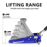 ZNTS Hydraulic Low Profile Aluminum and Steel Racing Floor Jack with Dual Piston Quick Lift Pump, 1.5 Ton W1239127218