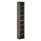 ZNTS 8-Tier Media Tower Rack, CD DVD Slim Storage Cabinet with Adjustable Shelves, Tall Narrow Bookcase W1781P182841