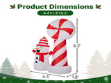 Lollipop Lighthouse Snowman Inflatable 6.3ft, 190D Polyester Christmas Yard Decor with Flashing 63320698