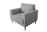 ZNTS Light Grey Accent Chair with Metal Leg B062P209155