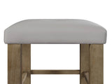 Charnell Gray Synthetic Leather & Oak Finish Counter Height Stool B2726P338681