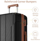 Luggage Sets 3 Piece, Expandable Hard shell ABS Suitcases Double Spinner, Travel luggage Set N730P189879A