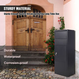 ZNTS Large Package Delivery Parcel Mail Drop Box for Black, 10.5" x 15.5" x 41.30",with Lockable Storage W46567481