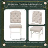 TREXM Retro Style Dining Chair Set with 4 Upholstered Chairs for Dining Room and Living Room WF298830AAD
