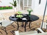36" Inch Round Tempered Glass Table Top black Glass 1/2" Inch Thick Beveled Polished Edge W241P248361