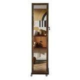 Fashion Simple 360&deg Swivel With Led light Jewelry Cabinet 88467376