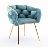 Luxury modern simple leisure velvet single sofa chair bedroom lazy person household dresser stool W1170109326