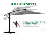 Outdoor Patio Umbrella, 10ft Offset Hanging Patio Umbrella with Aluminum Stand, 8 Ribs, UV 93855832