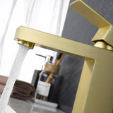 Gold Bathroom Faucet, Brushed Gold Faucet for Bathroom Sink, Gold Hole Bathroom Faucet Modern W1932P156127