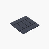 H Style 12" Patio Deck Tiles, DIY Module Interlocking Decking Tiles Floor Tile,Easy and Quick W206P195971