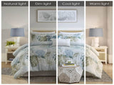 6 Piece Oversized Cotton Comforter Set with Throw Pillow B035128768