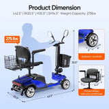 4 Wheel Compact Heavy Mobility with Lights, Battery Powered Electric Mobility Scooter, Electric 35118967