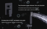 ZNTS Shower System Shower Faucet Combo Set Wall Mounted with 10" Rainfall Shower Head and handheld shower T3177P269096