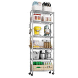 Heavy Duty Shelves 72.83" H Wire Shelving Unit with Wheels 1020LBS NSF Metal Shelves for 57206699