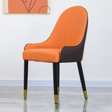 Modern PU sponge-filled dining chair, solid wood metal legs, suitable for restaurants, living rooms W1535119450
