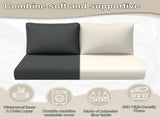 Outdoor Loveseat Cushion Set, 48 x 24 inch, Water Repellent Patio Furniture Cushions Replacement 08891255